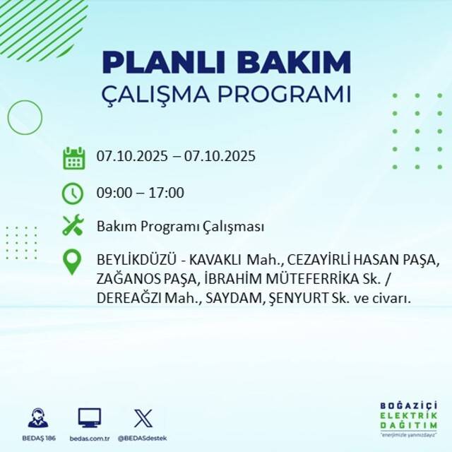 Bugün İstanbul karanlığa bürünecek! BEDAŞ açıkladı: 23 ilçede elektrikler kesilecek 6